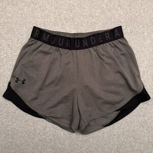 Under Armour Play Up 3.0 Shorts Women's XS Gray 3" Stretch‎ Gym Running 1344552